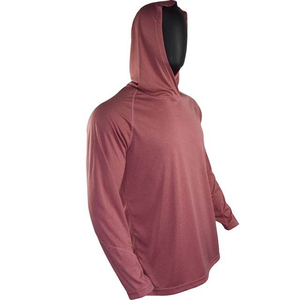 Sweat à capuche à manches longues pour homme UPF 50 Séchage rapide Couleur unie Vêtements de pêche Pull-over Chemise Adulte 100% polyester - Product Image 3