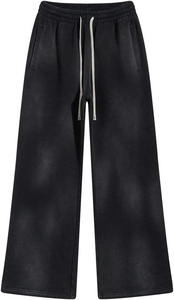 Ensemble survêtement homme personnalisable 100% coton 450 g/m² avec pantalon évasé et sweat à capuche imprimé strass effet délavé soleil - Product Image 3