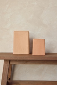 Décoration murale rectangulaire en céramique raffinée, artisanale, minimaliste, pour salon moderne et intérieur de maison - Product Image 6