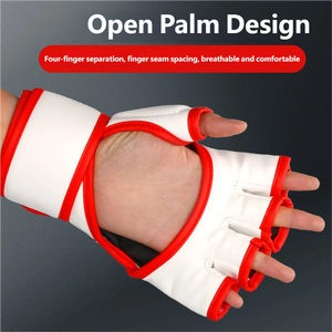 Guantes de Boxeo Profesionales con Acolchado Grueso, Resistentes al Desgaste, Guantes de Combate de Medio Dedo, Guantes de Entrenamiento - Product Image 6