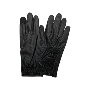 Gants d'équitation en PU noir à paillettes, compatibles écran tactile, pour homme et femme, toutes saisons, très demandés. - Product Image 1