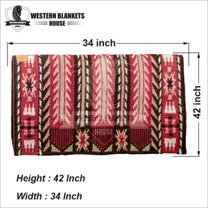 Best Quality Handmade Western Horse Saddle Pad New Zealand Wool/India Leather/Cotton/Polycotton Lining Contoured Seats Riding - Product Image 1