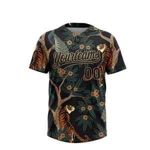 เสื้อเบสบอลคุณภาพสูง ระบายอากาศได้ดี ผลิตตามแบบ OEM ออกแบบลายพิมพ์ดิจิทัลของคุณเอง เย็บอย่างดี ระบายอากาศได้ดี สำหรับทุกเพศ - Product Image 2