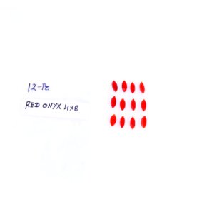 พลอยออนิกซ์สีแดงทรงมาร์คีส์ขนาด 4x8 มม. |   หินเจียระไนแบบหลวมสำหรับทำเครื่องประดับ |   หินออนิกซ์สีแดงธรรมชาติปรับเทียบแล้ว - Product Image 4
