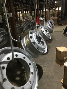 Nouvelles jantes de camion 22,5x8,25 11R22,5, jantes en alliage d'aluminium forgé, jantes en acier sans chambre à air, finition chromée argentée, modèle Foton - Product Image 3