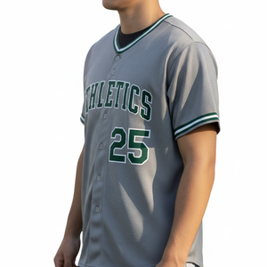 Maillots de baseball personnalisés par sublimation à prix d'usine, uniformes d'équipe en gros, respirants, à séchage rapide, en maille, col en V, grandes tailles - Product Image 6