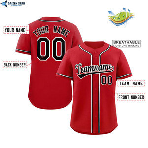 Baseball Jersey Custom Logo Printed Button Down Team Uniform Supplier - Product Image 2