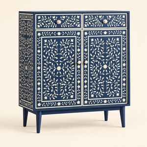 Mueble de Almacenamiento Decorativo Hecho a Mano con Incrustaciones de Hueso de Lujo, Proveedor Mayorista y Exportador - Product Image 1