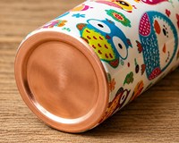 Bouteille d'eau moderne en cuivre pur pour la consommation quotidienne, design anti-fuite, fabriquée à la main, réutilisable et écologique, pour la maison et les voyages