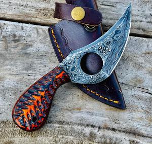 Cuchillo Zombie de Acero Inoxidable con Hoja Dentada de Punta Caída y Mango de Hueso, Grosor de Grado Industrial - Product Image 6