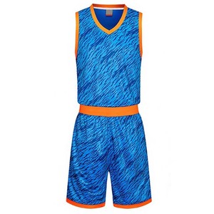 Conjunto de Uniforme de Baloncesto para Adultos, Impresión por Transferencia de Calor, 100% Poliéster, Sin Mangas, Antibacteriano, Sublimado - Product Image 2