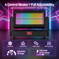 U`King 180W 192RGB+96 LED Blancs Projecteur de Scène Mobile Stroboscopique pour Mariage, Fête, Bar, Club, Spectacle