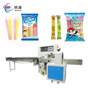 Orizzontale Ice Pop Lolly Tube Wrapping Flow Pack macchina imballatrice ghiacciolo Jelly Stick Plastic Wrapper Packaging Machine