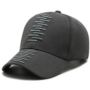 Black 6-Panel Baseball Cap Unisex Adjustable Fitted Casual <b>Hat</b> Breathable <b>Waterproof</b> Polyester Twill Embroidery Design - Product Image 1