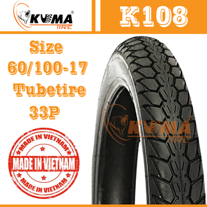 Neumático de motocicleta tipo tubo K108 60/100-17 70/100-17 con agarre fuerte y larga duración para motocicletas de pasajeros en Asia y África. - Product Image 1