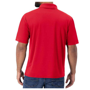 Camisa de hombre de manga corta, tejida, transpirable, antiarrugas, con cuello alto, botones, corte regular, bolsillo, logotipo personalizado impreso, polo para hombre - Product Image 6