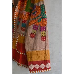 Chaqueta Vintage Khambadiya con Diseño de Elefante Bordado en Algodón, Abrigo Étnico Bohemio Hecho a Mano para Mujer - Product Image 4