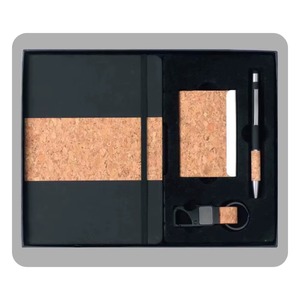 Ensemble Cadeau de Bureau en Cuir PU Personnalisé de Qualité Supérieure pour Thanksgiving, avec Journal et Bouteille à Impression en Relief - Product Image 2