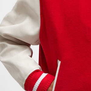 Vestes universitaires Letterman grande taille pour hommes, broderie chenille, blocs de couleur, vestes de baseball côtelées pour l'hiver - Product Image 4