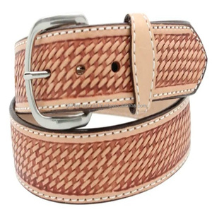 Ceinture d'outillage en cuir Western pour hommes panier de cow-boy tissage en relief style Ranger Ceintures et accessoires en cuir outillé pour hommes - Product Image 4
