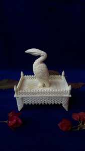 Statues d'oiseaux en laiton plaqué or, faites à la main, écologiques, décoration artistique bohème pour la maison, le bureau, le salon, cadeau de Diwali - Product Image 3