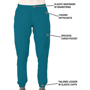 Tenues médicales personnalisées à col montant, ensembles de pantalons cargo unisexes coupe classique pour infirmières, service OEM, tissu tricoté confortable - Product Image 5