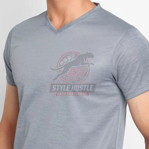 Camisetas de cuello en V para hombre, último diseño, ropa de moda, camisetas de cuello en V para hombre de color sólido, camisetas de cuello en V para hombre adulto - Product Image 6