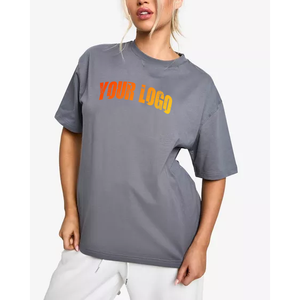 Camisetas de Verano Personalizadas de Moda para Mujer, Camisetas Holgadas de Algodón, Camisetas Casuales de Manga Corta con Cuello Redondo para Mujer - Product Image 1