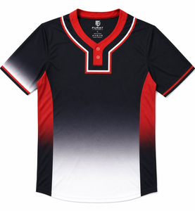 เสื้อเบสบอลผู้ชาย FURAT สีดำ แดง เหลือง ลายสก็อต ลายทาง ระบายอากาศได้ดี แขนสั้น ทรงปกติ สำหรับผู้ใหญ่ ลายพิมพ์ทั้งตัว - Product Image 2