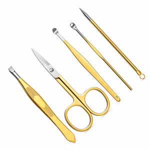 5 Pcs Professional Stainless Steel Manicure & <b>Pedicure</b> <b>Tools</b> Portable Personal Care <b>Tools</b> Set - Product Image 5