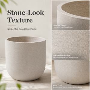 Macetas Grandes Decorativas Ecológicas de Grado Comercial, Efecto Granito, Macetas de Exterior con Orificios de Drenaje, Macetas Modernas <span class=keywords><strong>sin</strong></span> Costuras - Product Image 6