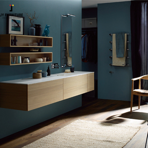 Tocador de baño moderno hecho en Vietnam de JY Furniture en gris antidumping HECHO DE MDF y carcasa de madera contrachapada de partículas de melamina - Product Image 1