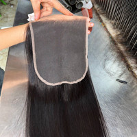 Produits capillaires en cheveux naturels bruts vietnamiens : Closure en dentelle HD économique 2x6 4x4 5x5 6x6, Frontal en dentelle HD 13x4 13x6 pour perruques Lace Front