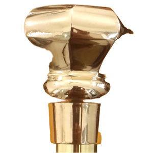 Vintage en bois de qualité fait main bâton de marche en laiton doré concepteur poignée - Product Image 3