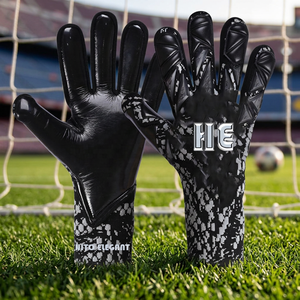 Gants de football professionnels de haute qualité pour gardien de but, respirants, protection des doigts, couleur noire, sangle amovible - Product Image 3