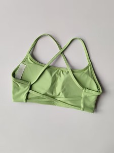 <b>Open</b> Back Gym Wear Ladies <b>Bra</b> Underwear Double Cross Strap Exercise Clothing Athleisure <b>Bra</b> Top Private Label Gear - Product Image 5