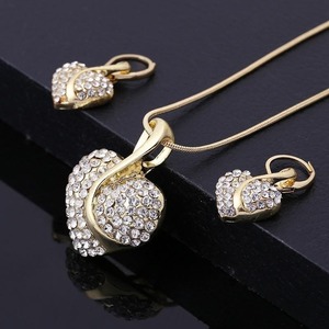 Ensemble collier pendentif cœur personnalisé en moissanite Glash sertie de pierres, avec chaîne à maillons et boucles d'oreilles, pour mariage, fiançailles, bijoux de mode, cadeau - Product Image 6
