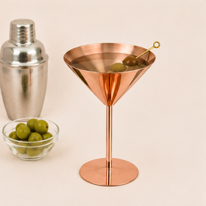 Copa de Martini de Cobre Puro 100% Premium, Elegante Copa de Cóctel con Recubrimiento Metálico para Bar de Lujo, Bodas, Aniversarios y Hogar - Product Image 2