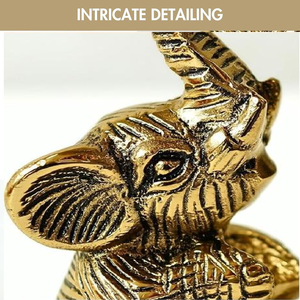 Candelabro de Latón Hecho a Mano, Elegante y Duradero, con Diseño de Elefante, para el Hogar, Múltiples Ocasiones: Bodas, Pascua, Navidad, San Valentín, Cumpleaños - Product Image 3