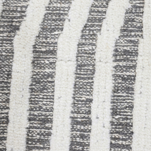 Tapis décoratif DECORDEC en laine écologique, marron charbon et or, à poils épais, tufté à la main, antidérapant, moderne, à motifs ajourés - Product Image 3