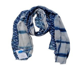 ผ้าพันคอผู้หญิงผ้าฝ้ายโมดอล 100% ขายส่ง ดีไซน์ใหม่ล่าสุด เนื้อผ้านุ่มพิเศษ ลายซิกแซก ลายตาราง ลายไทได ลายอาร์ไกล์ สำหรับฤดูร้อน ความยาวปานกลาง - Product Image 1