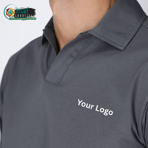Camiseta Deportiva de Manga Corta para Hombre, Personalizada con Logotipo, Gris Oscuro, Poliéster, de Secado Rápido, para Golf, Fabricante - Product Image 4
