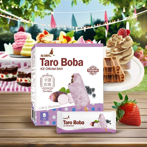 Precio al por mayor Halal Frozen Taro Boba Ice Cream Bar Caja de 4 piezas Postre Premium - Product Image 2