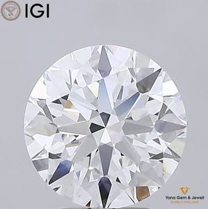 Diamante cultivado en laboratorio CVD de 9.87 mm, corte redondo, color E, claridad VVS1, 3.50 quilates, certificado IGI, para anillo de obra maestra de lujo. - Product Image 1