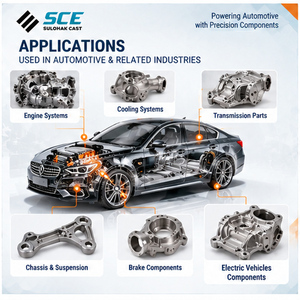 Composants de fonderie automobile en alliage d'aluminium OEM/ODM : Boîtier moteur, Boîtier de thermostat, Couvercle de pompe, Support, Raccord de tuyau, Fixation - Product Image 4
