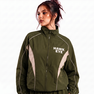 Conjunto Deportivo de Dos Piezas para Mujer, Chaqueta Cortavientos Ligera de Nailon, Ropa Deportiva con Logotipo Personalizado, Fabricante de Ropa al Por Mayor - Product Image 6