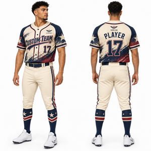 Ensemble Maillot et Pantalon de Baseball Rétro – Tenue Complète Personnalisable pour le Sport – Design Artistique Brodé et Détails Cousus - Product Image 5