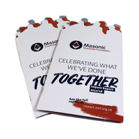 Brochure pliée à trois volets personnalisable, double face, en carton épais, papier couché pour la promotion publicitaire