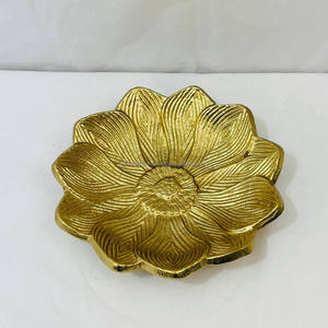 High Quality Eco-Friendly Aluminium Gold Metal Plate Nuts <b>Chocolate</b> Mini Serving Bowls Party Restaurant Hotels Supplies - Product Image 1