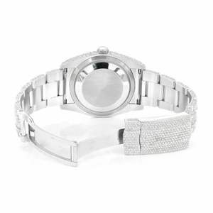Reloj Moissanite Totalmente Cubierto de Diamantes para Hombre, Reloj de Lujo Estilo Diamante, Tono Plateado, Estilo Hip Hop, Brazalete Personalizado, Regalo - Product Image 5